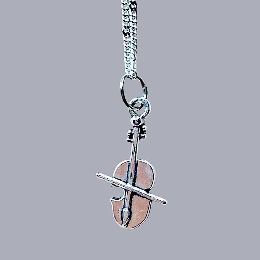 Musical Instrument Silver Charm Necklaces. Choose your favorite(s) - Picture 8 of 12